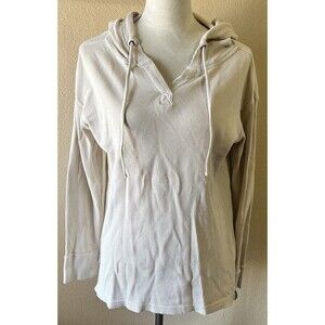 Patagonia Long Sleeve Hooded Waffle Tunic Size Medium Beige